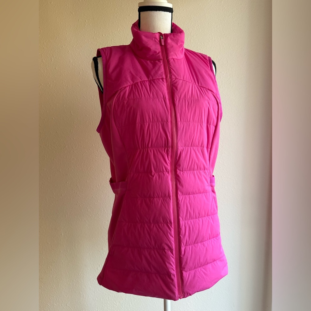 LULULEMON DOWN FOR IT ALL VEST | SONIC PINK | sz 14 | Excellent pre owned cond.